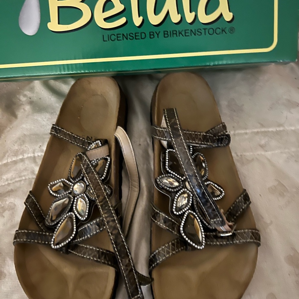 Dressy brown sandals